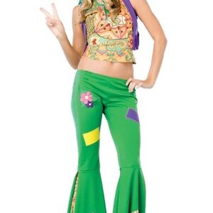 Leg Avenue Sexy Woman’s Hippie Costume Size Large Halloween Festival Party 70s
